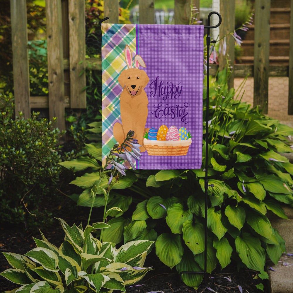 Gold Golden Retriever Easter Garden Flag Mailbox Decorative Yard Banner Outside Patio Artwork for Flower Beds, Garden Size, Multicolor