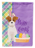 Brown White Wirehair Jack Russell Terrier Easter Garden Flag Mailbox Decorative Yard Banner Outside Patio Artwork for Flower Beds, Garden Size, Multicolor