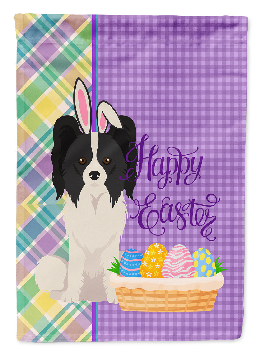 Black and White Papillon Easter Garden Flag Mailbox Decorative Yard Banner Outside Patio Artwork for Flower Beds, Garden Size, Multicolor