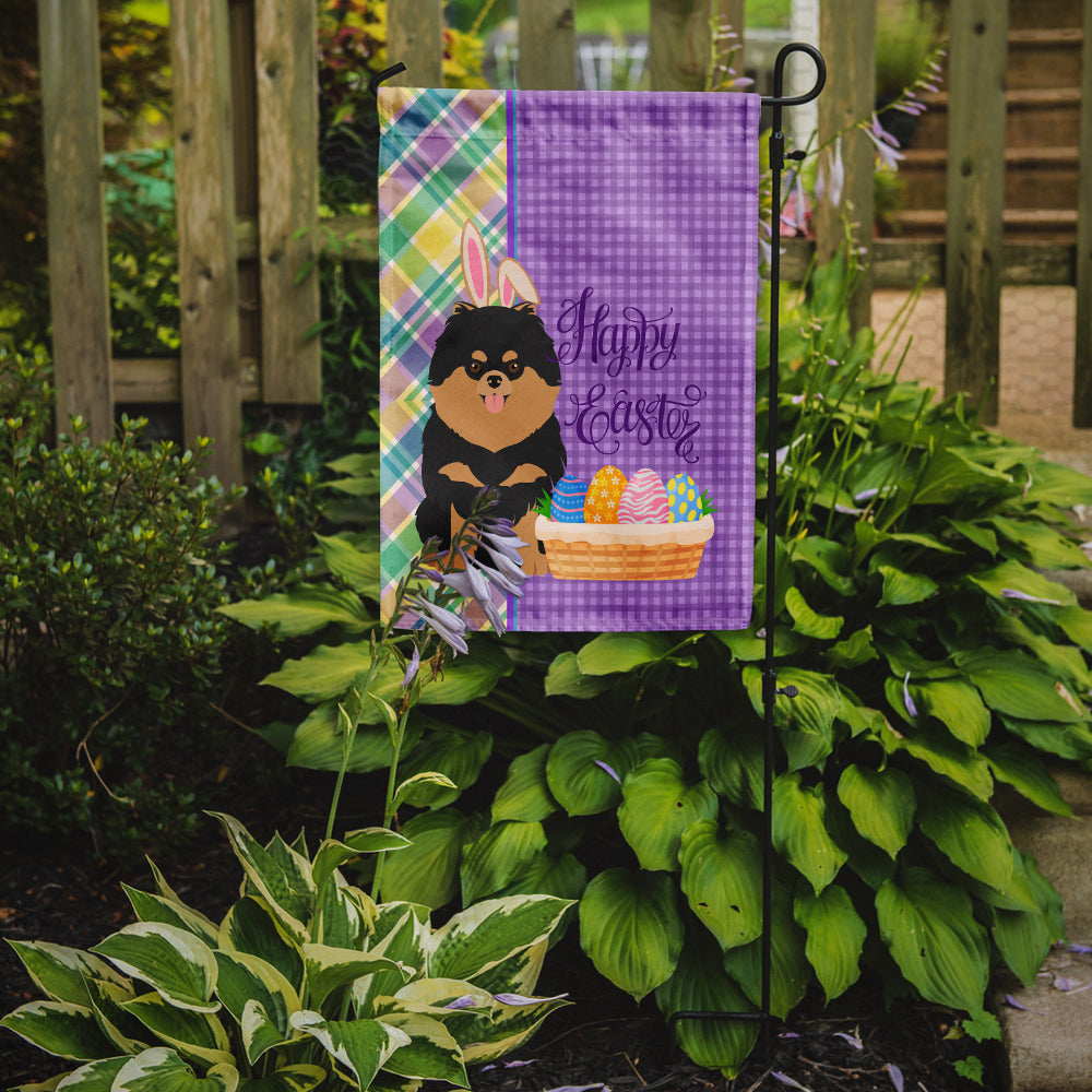 Black and Tan Pomeranian Easter Garden Flag Mailbox Decorative Yard Banner Outside Patio Artwork for Flower Beds, Garden Size, Multicolor