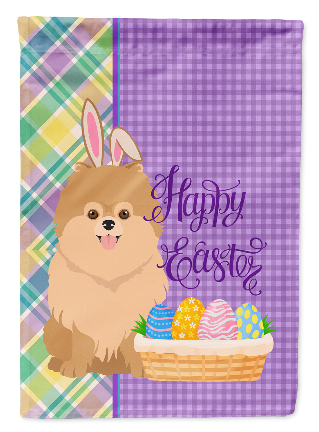 Orange Pomeranian Easter Garden Flag Mailbox Decorative Yard Banner Outside Patio Artwork for Flower Beds, Garden Size, Multicolor