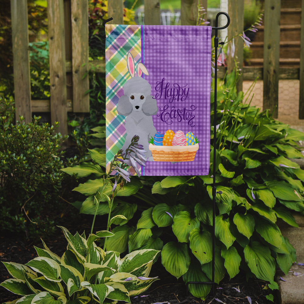 Toy Silver Poodle Easter Garden Flag Mailbox Decorative Yard Banner Outside Patio Artwork for Flower Beds, Garden Size, Multicolor