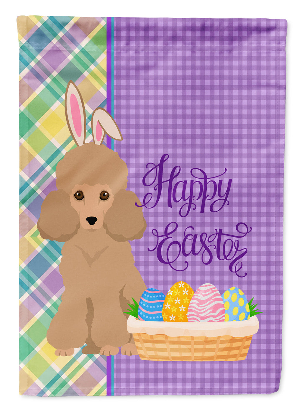 Toy Apricot Poodle Easter Garden Flag Mailbox Decorative Yard Banner Outside Patio Artwork for Flower Beds, Garden Size, Multicolor