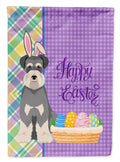 Salt Pepper Natural Ears Schnauzer Easter Garden Flag Mailbox Decorative Yard Banner Outside Patio Artwork for Flower Beds, Garden Size, Multicolor