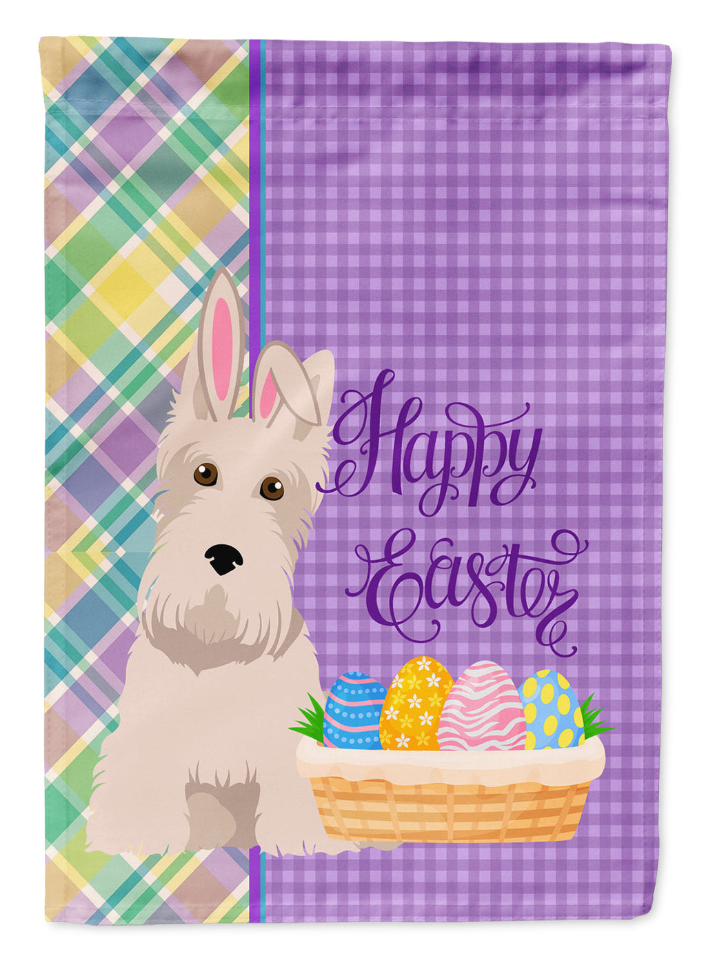 Wheaten Scottish Terrier Easter Garden Flag Mailbox Decorative Yard Banner Outside Patio Artwork for Flower Beds, Garden Size, Multicolor