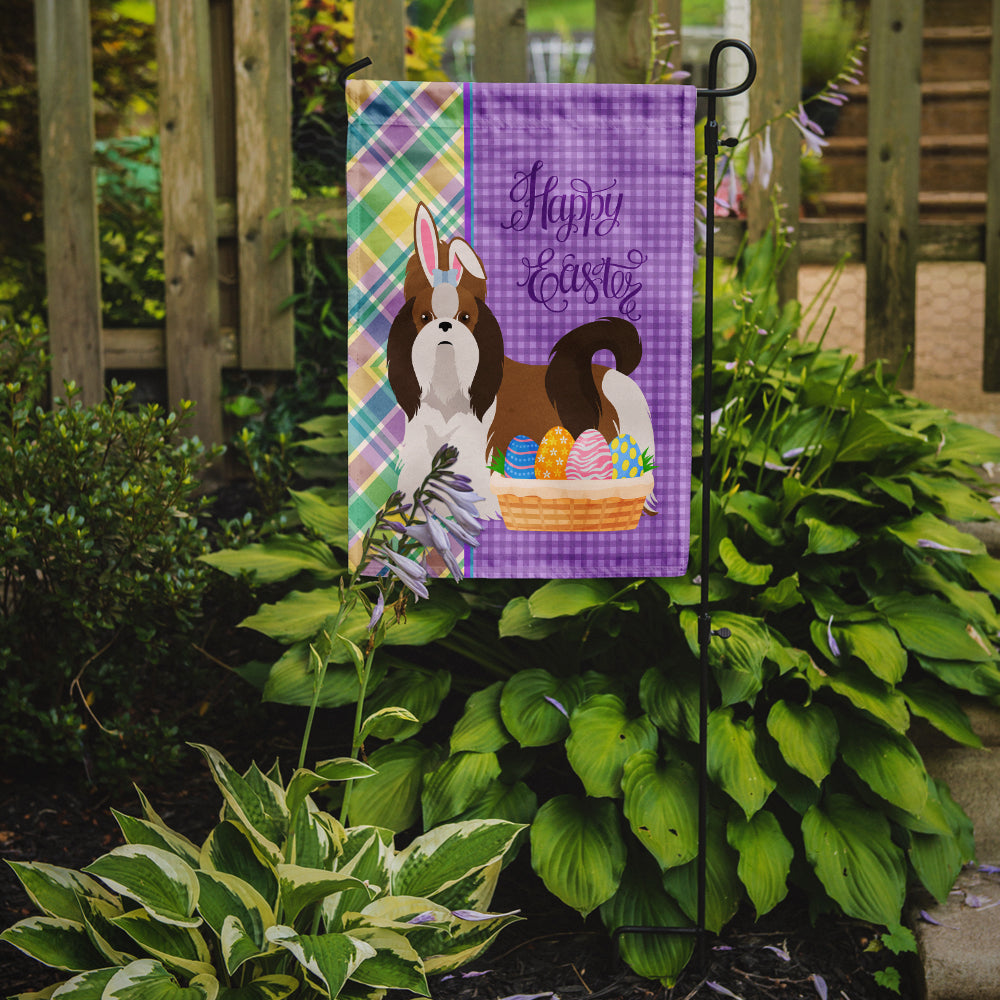 Red and White Shih Tzu Easter Garden Flag Mailbox Decorative Yard Banner Outside Patio Artwork for Flower Beds, Garden Size, Multicolor