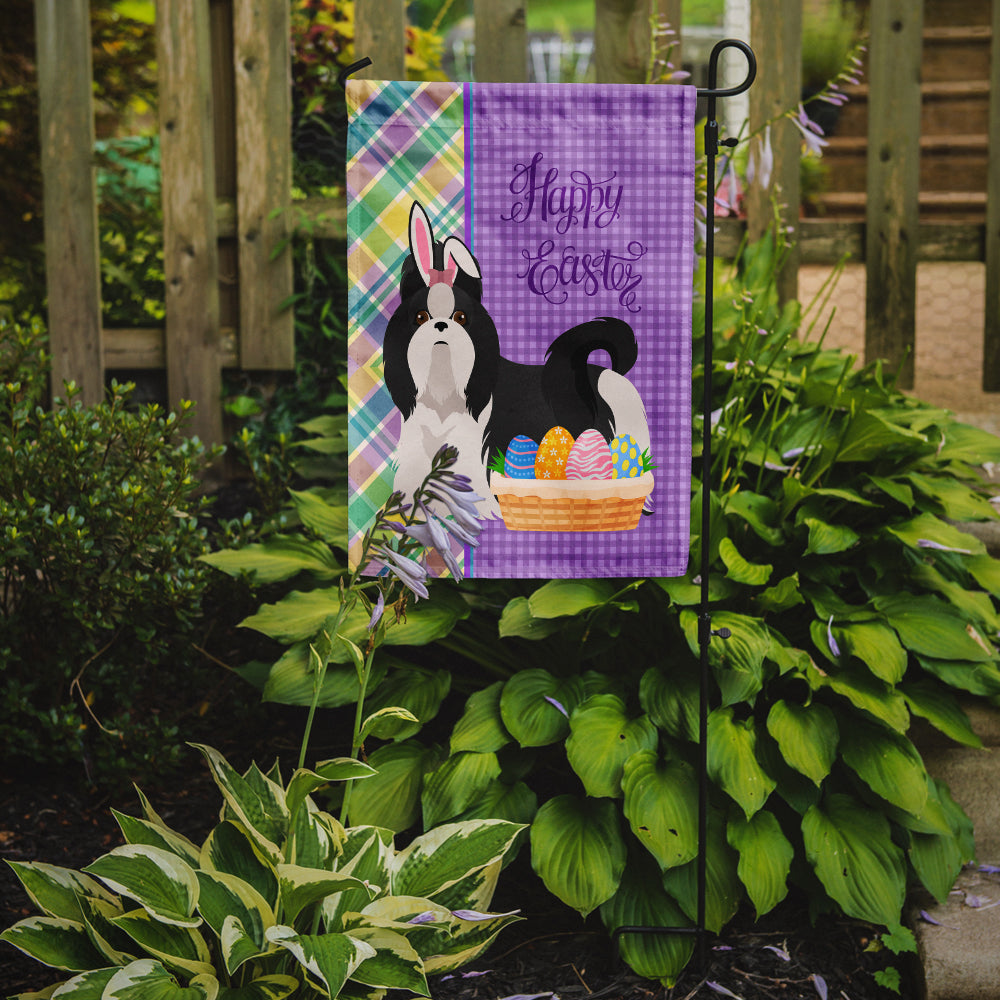 Black and White Shih Tzu Easter Garden Flag Mailbox Decorative Yard Banner Outside Patio Artwork for Flower Beds, Garden Size, Multicolor