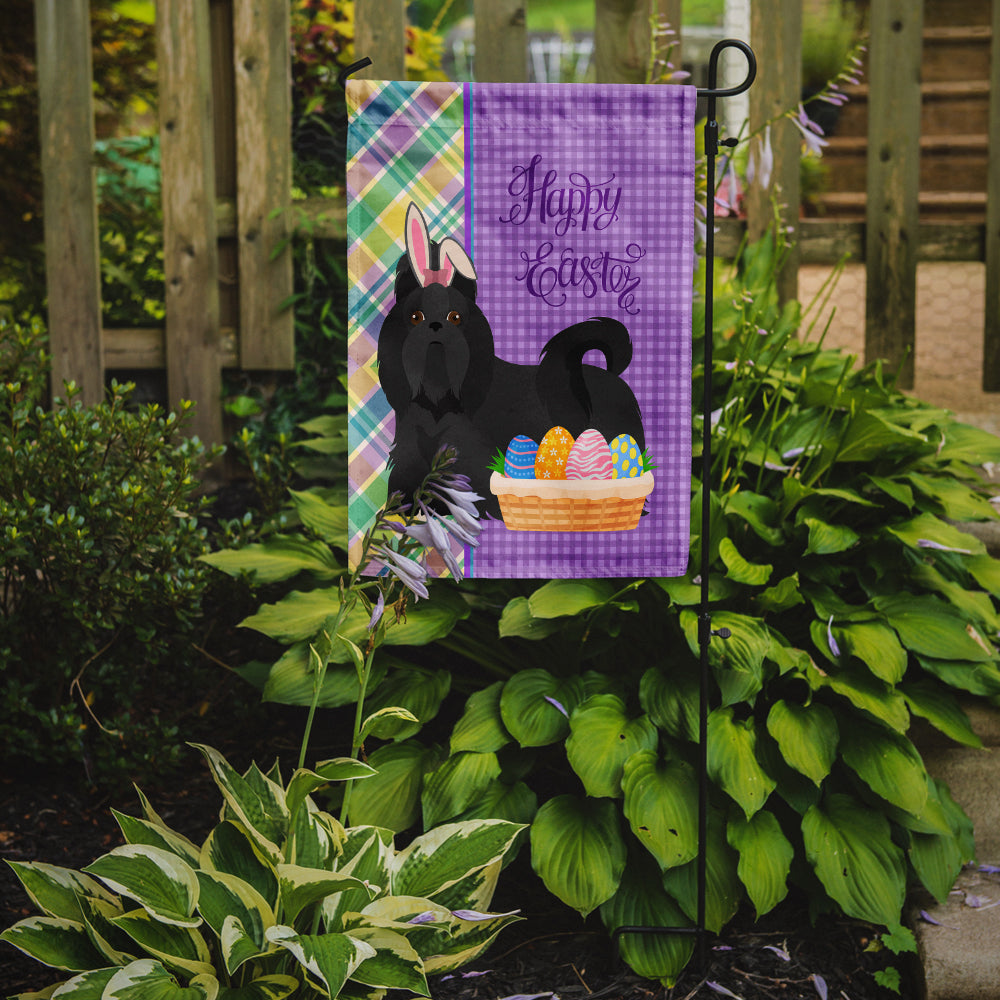 Black Shih Tzu Easter Garden Flag Mailbox Decorative Yard Banner Outside Patio Artwork for Flower Beds, Garden Size, Multicolor