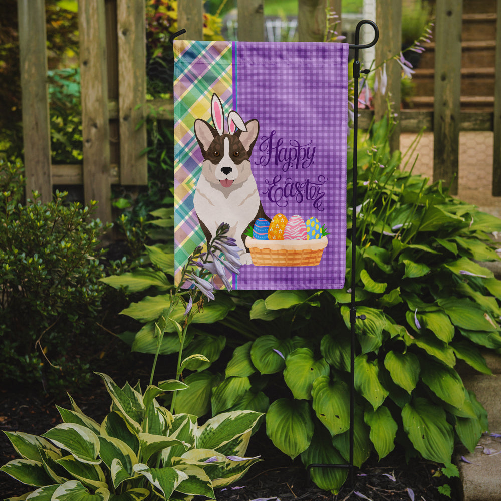 Brindle Cardigan Corgi Easter Garden Flag Mailbox Decorative Yard Banner Outside Patio Artwork for Flower Beds, Garden Size, Multicolor