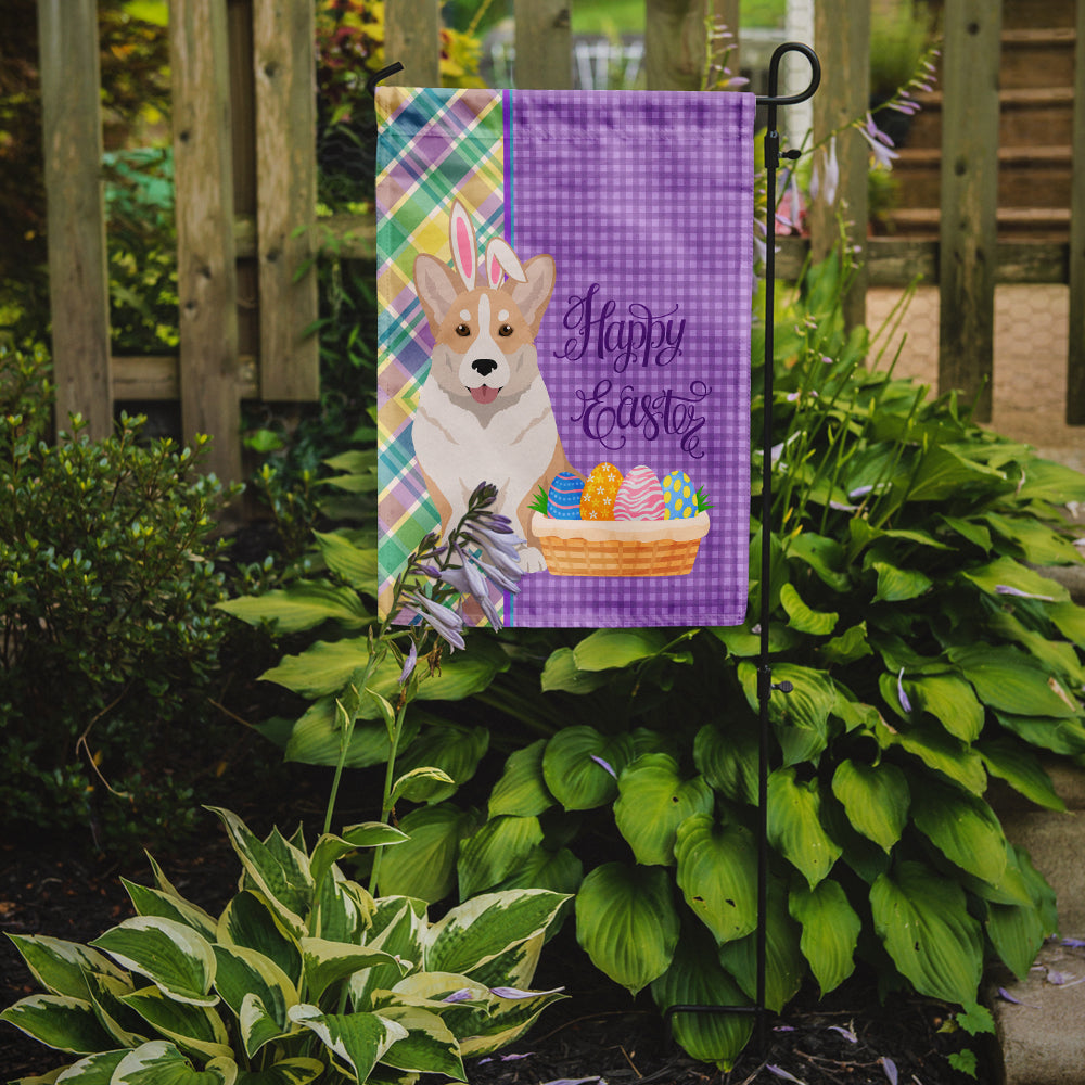 Fawn Cardigan Corgi Easter Garden Flag Mailbox Decorative Yard Banner Outside Patio Artwork for Flower Beds, Garden Size, Multicolor