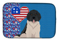 Landseer Newfoundland USA American Dish Drying Mat Absorbent Dish Drying Mat Pad for Kitchen Counter Dish Drainer Mat for Countertop, 14 x 21", Multicolor