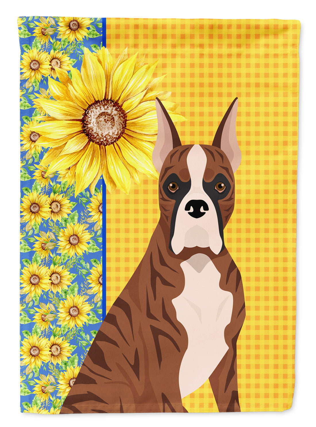 Summer Sunflowers Red Brindle Boxer Garden Flag Mailbox Decorative Yard Banner Outside Patio Artwork for Flower Beds, Garden Size, Multicolor