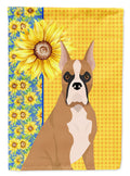Summer Sunflowers Fawn Boxer Garden Flag Mailbox Decorative Yard Banner Outside Patio Artwork for Flower Beds, Garden Size, Multicolor