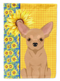 Summer Sunflowers Gold Chihuahua Garden Flag Mailbox Decorative Yard Banner Outside Patio Artwork for Flower Beds, Garden Size, Multicolor