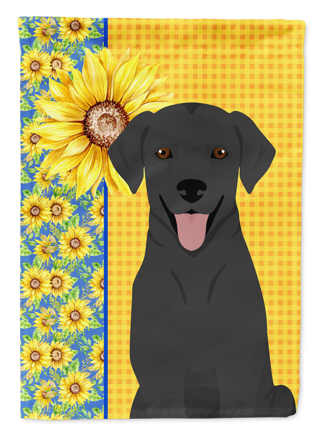 Summer Sunflowers Black Labrador Retriever Garden Flag Mailbox Decorative Yard Banner Outside Patio Artwork for Flower Beds, Garden Size, Multicolor