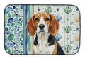 Beagle Coastal Sea Glass Dish Drying Mat Absorbent Dish Drying Mat Pad for Kitchen Counter Dish Drainer Mat for Countertop, 14 x 21", Multicolor