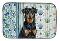 Beauceron Coastal Sea Glass Dish Drying Mat Absorbent Dish Drying Mat Pad for Kitchen Counter Dish Drainer Mat for Countertop, 14 x 21", Multicolor