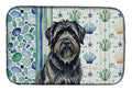 Bouvier des Flandres Coastal Sea Glass Dish Drying Mat Absorbent Dish Drying Mat Pad for Kitchen Counter Dish Drainer Mat for Countertop, 14 x 21", Multicolor