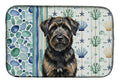 Brindle Bouvier des Flandres Coastal Sea Glass Dish Drying Mat Absorbent Dish Drying Mat Pad for Kitchen Counter Dish Drainer Mat for Countertop, 14 x 21", Multicolor
