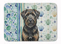 Brindle Bouvier des Flandres Coastal Sea Glass Memory Foam Kitchen Mat Machine Washable Anti-Fatigue Cushion Comfort Bath or Kitchen Rug