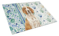 Bracco Italiano Coastal Sea Glass Cutting Board Tempered Glass Kitchen Cutting Surface, Heat Resistant Chopping, Non-Slip Feet, Food Prep & Serving