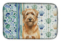 Tawny Briard Coastal Sea Glass Dish Drying Mat Absorbent Dish Drying Mat Pad for Kitchen Counter Dish Drainer Mat for Countertop, 14 x 21", Multicolor