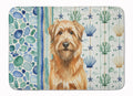 Tawny Briard Coastal Sea Glass Memory Foam Kitchen Mat Machine Washable Anti-Fatigue Cushion Comfort Bath or Kitchen Rug