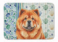 Red Chow Chow Coastal Sea Glass Memory Foam Kitchen Mat Machine Washable Anti-Fatigue Cushion Comfort Bath or Kitchen Rug