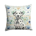 Dalmatian Coastal Sea Glass Decorative Throw Pillow 14x14 Indoor Outdoor Accent Cushion, Fabric Cover with Insert for Sofa, Bed, Porch & Living Room