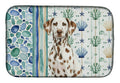 Liver Dalmatian Coastal Sea Glass Dish Drying Mat Absorbent Dish Drying Mat Pad for Kitchen Counter Dish Drainer Mat for Countertop, 14 x 21", Multicolor