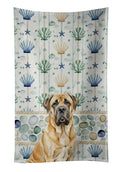 Fawn English Mastiff Coastal Sea Glass Kitchen Towel Velour Plush Front and Cotton Loop Back Machine Washable
