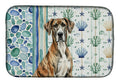 Brindle Great Dane Coastal Sea Glass Dish Drying Mat Absorbent Dish Drying Mat Pad for Kitchen Counter Dish Drainer Mat for Countertop, 14 x 21", Multicolor