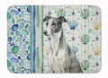 Black and White Greyhound Coastal Sea Glass Memory Foam Kitchen Mat Machine Washable Anti-Fatigue Cushion Comfort Bath or Kitchen Rug