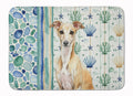 Fawn Italian Greyhound Coastal Sea Glass Memory Foam Kitchen Mat Machine Washable Anti-Fatigue Cushion Comfort Bath or Kitchen Rug