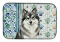 Keeshond Coastal Sea Glass Dish Drying Mat Absorbent Dish Drying Mat Pad for Kitchen Counter Dish Drainer Mat for Countertop, 14 x 21", Multicolor