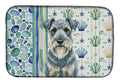 Kerry Blue Terrier Coastal Sea Glass Dish Drying Mat Absorbent Dish Drying Mat Pad for Kitchen Counter Dish Drainer Mat for Countertop, 14 x 21", Multicolor