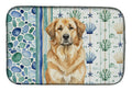 Sandy Leonberger Coastal Sea Glass Dish Drying Mat Absorbent Dish Drying Mat Pad for Kitchen Counter Dish Drainer Mat for Countertop, 14 x 21", Multicolor