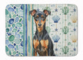 Manchester Terrier Coastal Sea Glass Memory Foam Kitchen Mat Machine Washable Anti-Fatigue Cushion Comfort Bath or Kitchen Rug