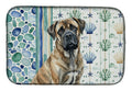 Brindle Mastiff Coastal Sea Glass Dish Drying Mat Absorbent Dish Drying Mat Pad for Kitchen Counter Dish Drainer Mat for Countertop, 14 x 21", Multicolor