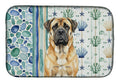 Fawn Mastiff Coastal Sea Glass Dish Drying Mat Absorbent Dish Drying Mat Pad for Kitchen Counter Dish Drainer Mat for Countertop, 14 x 21", Multicolor