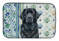 Black Newfoundland Coastal Sea Glass Dish Drying Mat Absorbent Dish Drying Mat Pad for Kitchen Counter Dish Drainer Mat for Countertop, 14 x 21", Multicolor