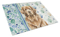 Brown Newfoundland Coastal Sea Glass Cutting Board Tempered Glass Kitchen Cutting Surface, Heat Resistant Chopping, Non-Slip Feet, Food Prep & Serving