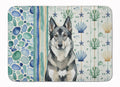 Norwegian Elkhound Coastal Sea Glass Memory Foam Kitchen Mat Machine Washable Anti-Fatigue Cushion Comfort Bath or Kitchen Rug