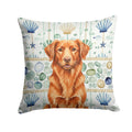 Copper Nova Scotia Duck Tolling Retriever Coastal Sea Glass Decorative Throw Pillow 18x18 Indoor Outdoor Accent Cushion, Fabric Cover with Insert for Sofa, Bed, Porch & Living Room
