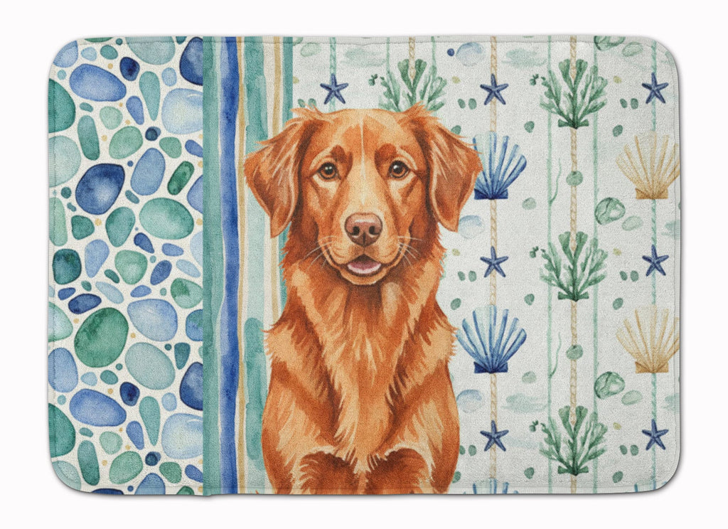 Copper Nova Scotia Duck Tolling Retriever Coastal Sea Glass Memory Foam Kitchen Mat Machine Washable Anti-Fatigue Cushion Comfort Bath or Kitchen Rug