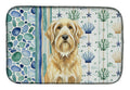 Wheaten and Tan Otterhound Coastal Sea Glass Dish Drying Mat Absorbent Dish Drying Mat Pad for Kitchen Counter Dish Drainer Mat for Countertop, 14 x 21", Multicolor
