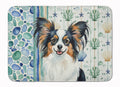 Tricolor Papillon Coastal Sea Glass Memory Foam Kitchen Mat Machine Washable Anti-Fatigue Cushion Comfort Bath or Kitchen Rug
