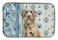 Spinone Italiano Coastal Sea Glass Dish Drying Mat Absorbent Dish Drying Mat Pad for Kitchen Counter Dish Drainer Mat for Countertop, 14 x 21", Multicolor