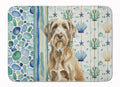 Spinone Italiano Coastal Sea Glass Memory Foam Kitchen Mat Machine Washable Anti-Fatigue Cushion Comfort Bath or Kitchen Rug