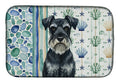 Standard Schnauzer Coastal Sea Glass Dish Drying Mat Absorbent Dish Drying Mat Pad for Kitchen Counter Dish Drainer Mat for Countertop, 14 x 21", Multicolor